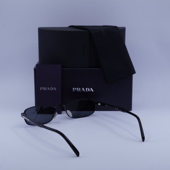 Prada PRB54S 1AB5Z1 Rectangle Sunglasses – Black - Picture 10 of 10